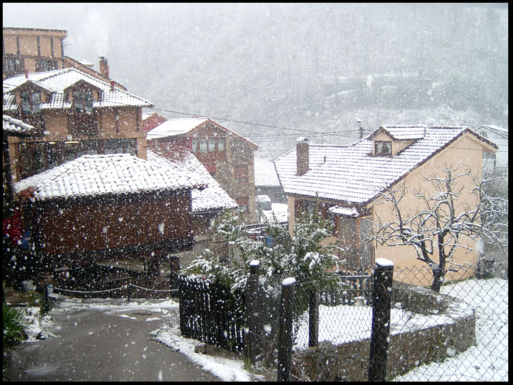 Comienzo de nevada en liebana