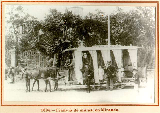 1835 - Tranvia de mulas en Miranda