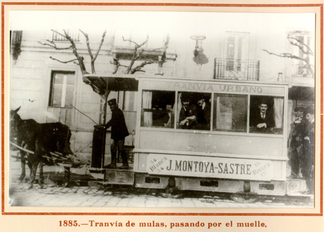 1885-Tranvia de mulas. Muelle