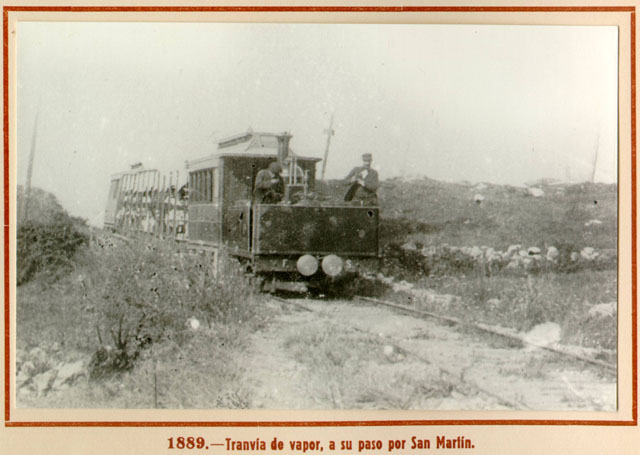 1889 - Tranvia de vapor en San Martin
